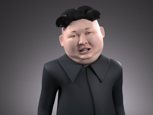 Kim Dzong un Cartoon Rigged for 3dsmax 3D मॉडल