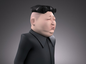 Kim Dzong un Cartoon Rigged for 3dsmax 3D मॉडल