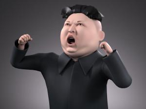 Kim Dzong un Cartoon Rigged for 3dsmax 3D मॉडल