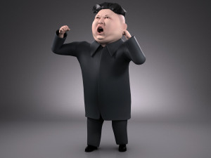 Kim Dzong un Cartoon Rigged for 3dsmax 3D मॉडल