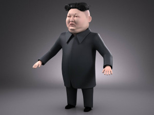 Kim Dzong un Cartoon Rigged for 3dsmax 3D मॉडल