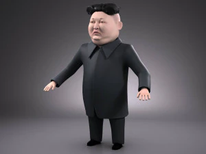 Kim Dzong und Cartoon manipuliert f&uuml;r 3dsmax 3D Modell