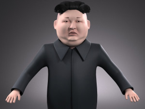 Kim Dzong un Cartoon Rigged for 3dsmax 3D मॉडल