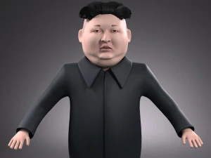 Kim Dzong und Cartoon manipuliert f&uuml;r 3dsmax 3D Modell
