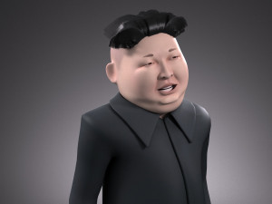 Kim Dzong un Cartoon Rigged for 3dsmax 3D मॉडल