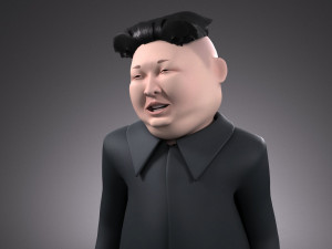 Kim Dzong un Cartoon Rigged for 3dsmax 3D मॉडल
