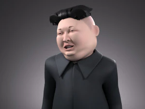 Kim Dzong und Cartoon manipuliert f&uuml;r 3dsmax 3D Modell