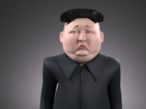 Kim Dzong un Cartoon Rigged for 3dsmax 3D मॉडल