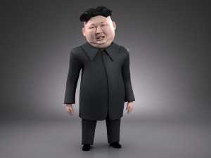 Kim Dzong un Cartoon Rigged for 3dsmax 3D मॉडल