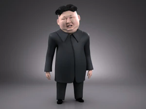 Kim Dzong und Cartoon manipuliert f&uuml;r 3dsmax 3D Modell
