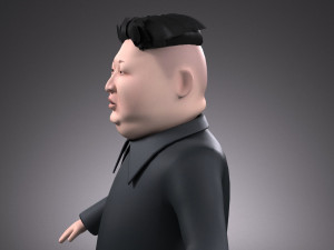 Kim Dzong un Cartoon Rigged for 3dsmax 3D मॉडल