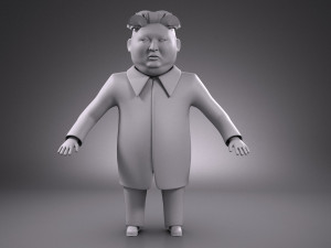 Kim Dzong un Cartoon Rigged for 3dsmax 3D मॉडल
