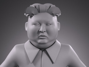 Kim Dzong un Cartoon Rigged for 3dsmax 3D मॉडल