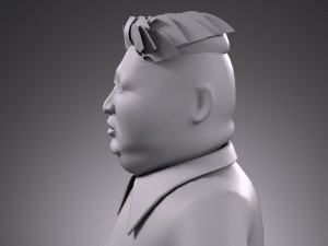 Kim Dzong un Cartoon Rigged for 3dsmax 3D मॉडल