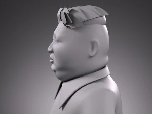 Kim Dzong und Cartoon manipuliert f&uuml;r 3dsmax 3D Modell