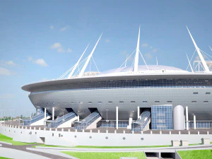 Krestovsky Stadium Zenit Arena 3D Model