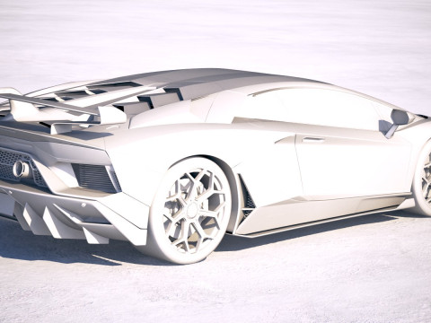 Aventador SVJ 2019 3D-Modell