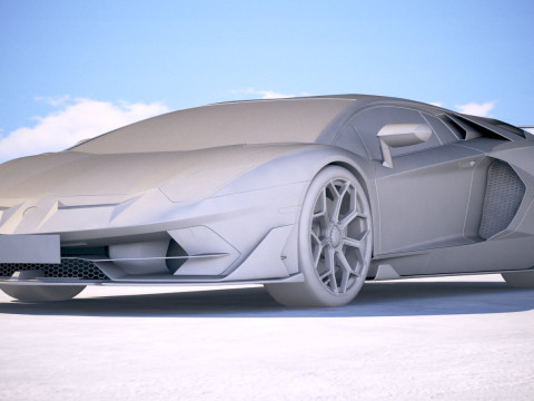 Aventador SVJ 2019 3D-Modell