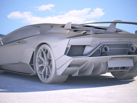 Aventador SVJ 2019 3D-Modell