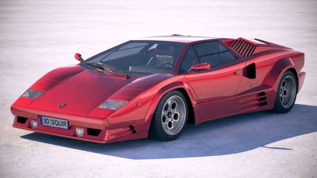 Countach LP500 Anniversary 3D मॉडल .c4d .max .obj .3ds .fbx .stl .blend