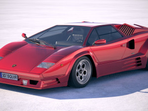 Countach LP500 Anniversary 3D 모델