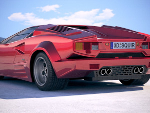 Countach LP500 Anniversary 3D मॉडल