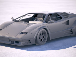 Countach LP500 Anniversary 3D मॉडल