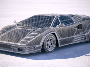 Countach LP500 Anniversary 3D मॉडल