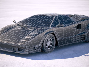 Countach LP500 Anniversary 3D मॉडल