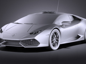 Huracan 2016 Italian Police vray Modèle 3D