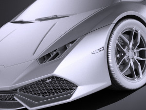 Huracan 2016 Italian Police vray Modèle 3D