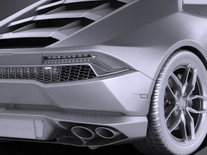 Huracan 2016 Italian Police vray Modèle 3D