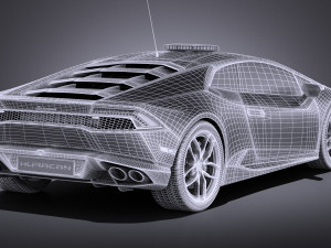 Huracan 2016 Italian Police vray Modèle 3D