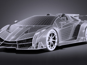 Veneno Roadster 2014 vray 3D Model