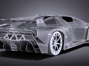 Veneno Roadster 2014 vray 3D Model
