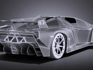Veneno Roadster 2014 vray 3D Model