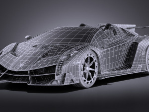 Veneno Roadster 2014 vray 3D Model