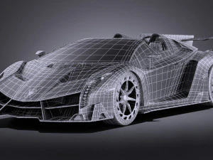 Veneno Roadster 2014 vray 3D Model