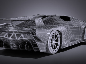 Veneno Roadster 2014 vray 3D Model