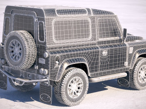Land Rover Defender Works V8 2018 3D Model