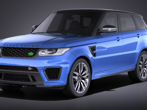 Land Rover Range Rover Sport SVR 2017 vray Modèle 3D