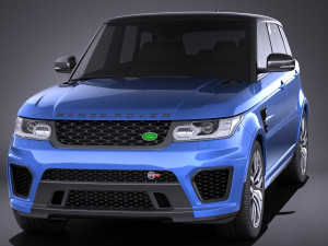 Land Rover Range Rover Sport SVR 2017 vray 3D Model