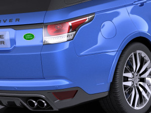 Land Rover Range Rover Sport SVR 2017 vray 3D Model