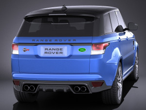 Land Rover Range Rover Sport SVR 2017 vray 3D Model