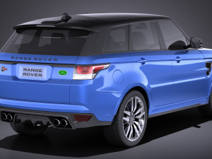 Land Rover Range Rover Sport SVR 2017 vray 3D Model