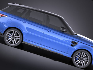 Land Rover Range Rover Sport SVR 2017 vray 3D Model