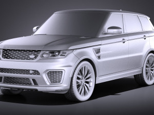 Land Rover Range Rover Sport SVR 2017 vray 3D Model