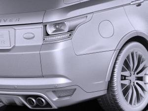 Land Rover Range Rover Sport SVR 2017 vray 3D Model