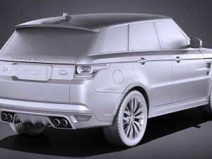Land Rover Range Rover Sport SVR 2017 vray 3D Model