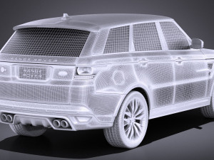Land Rover Range Rover Sport SVR 2017 vray 3D Model